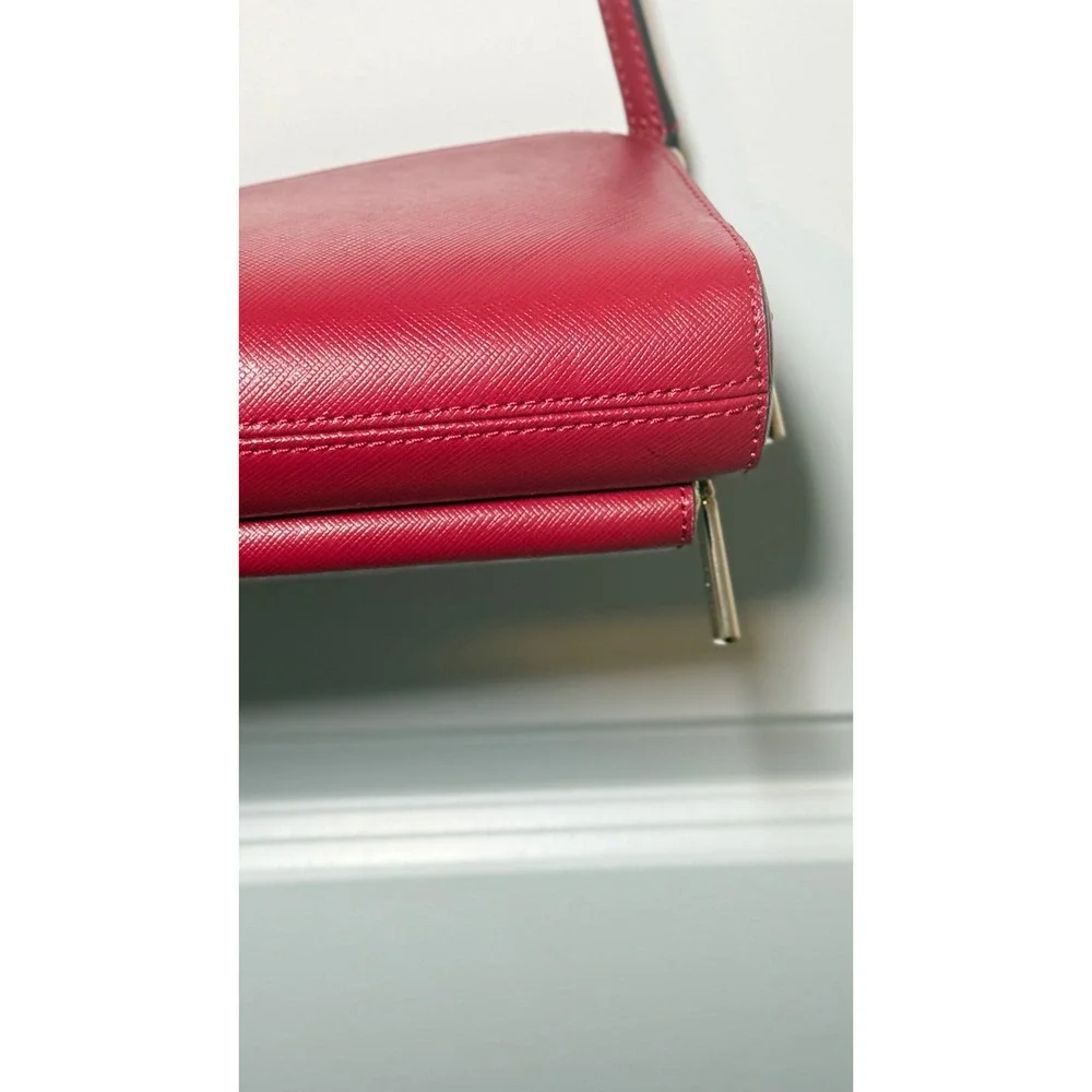 NWOT Kate Spade Staci Leather Crossbody Bag Red Gold Hardware And Card Holder